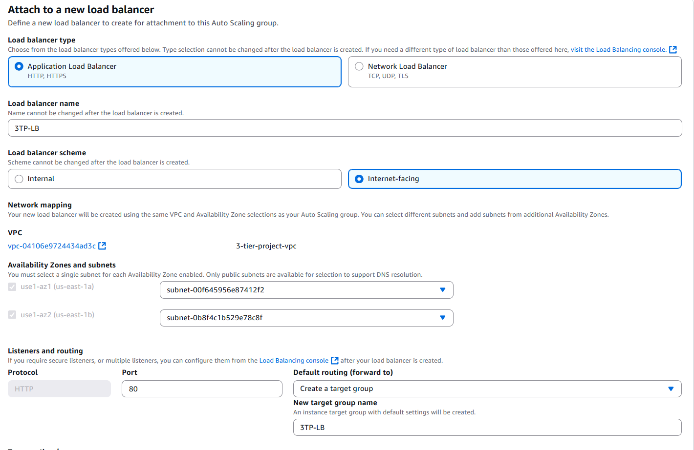 Create and attach an Application Load Balancer